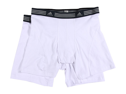 Cheap Adidas Athletic Stretch 2 Pack Boxer Brief White White
