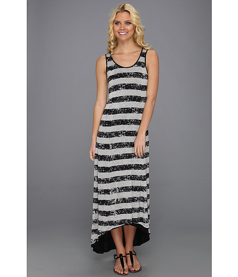 Cheap Kensie Crackled Stripe Maxi Dress Black Combo