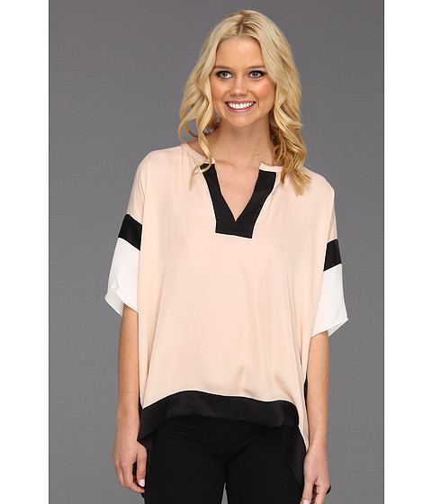 Cheap Rebecca Taylor Blocked Top Nude Combo
