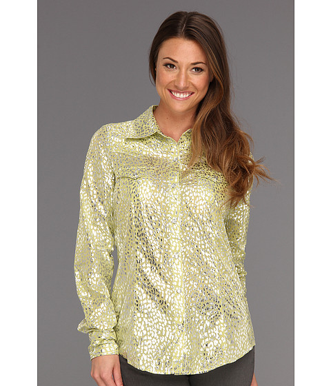 Cheap Roper 8694 Shiny Cheetah Print Shirt Green