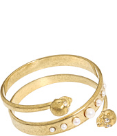 alexander mcqueen spiral twin and pearl bracelet $ 238 99