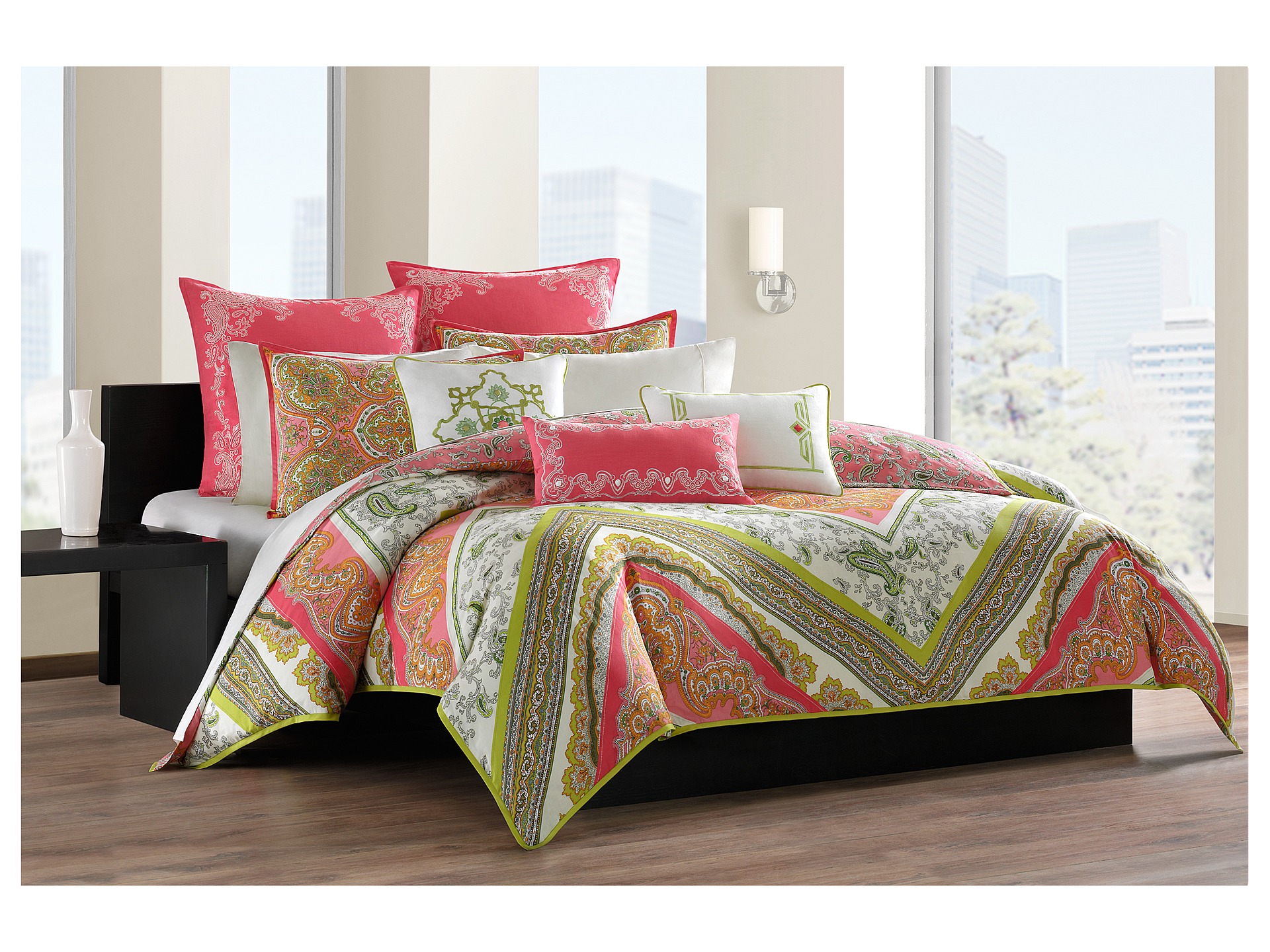 Echo Design   Gramercy Paisley Comforter Mini Set   Full/Queen