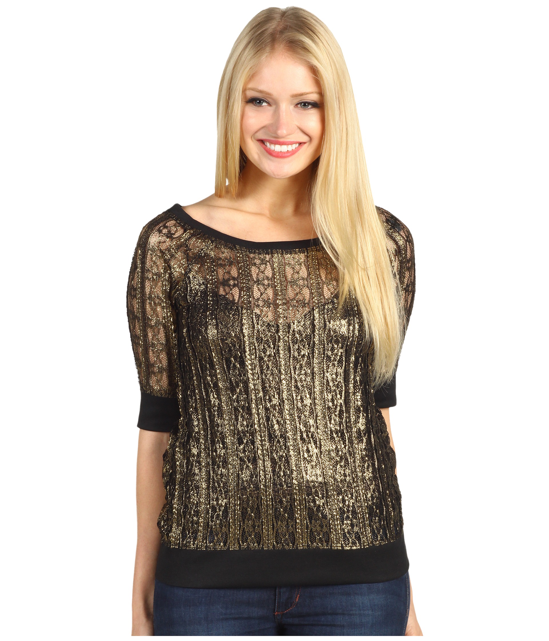 Sanctuary Noir Lace Sweatshirt    BOTH Ways